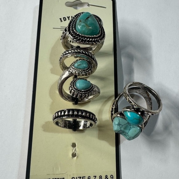 Idyllwind Silver and Turquoise Ring Collection - Picture 3 of 3